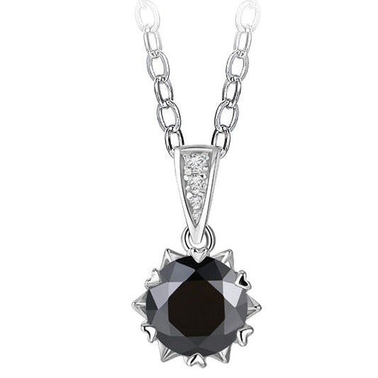 1ct black moissanite necklace Holloway Jewellery