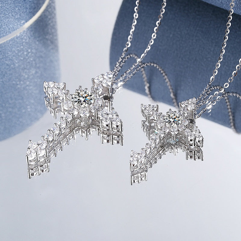 Holloway Jewellery Moissanite Diamond Cross Necklace Australia