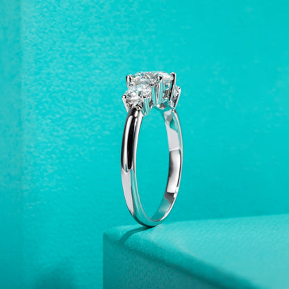 Holloway Jewellery Moissanite Diamond 3 Stone Engagement Ring Australia