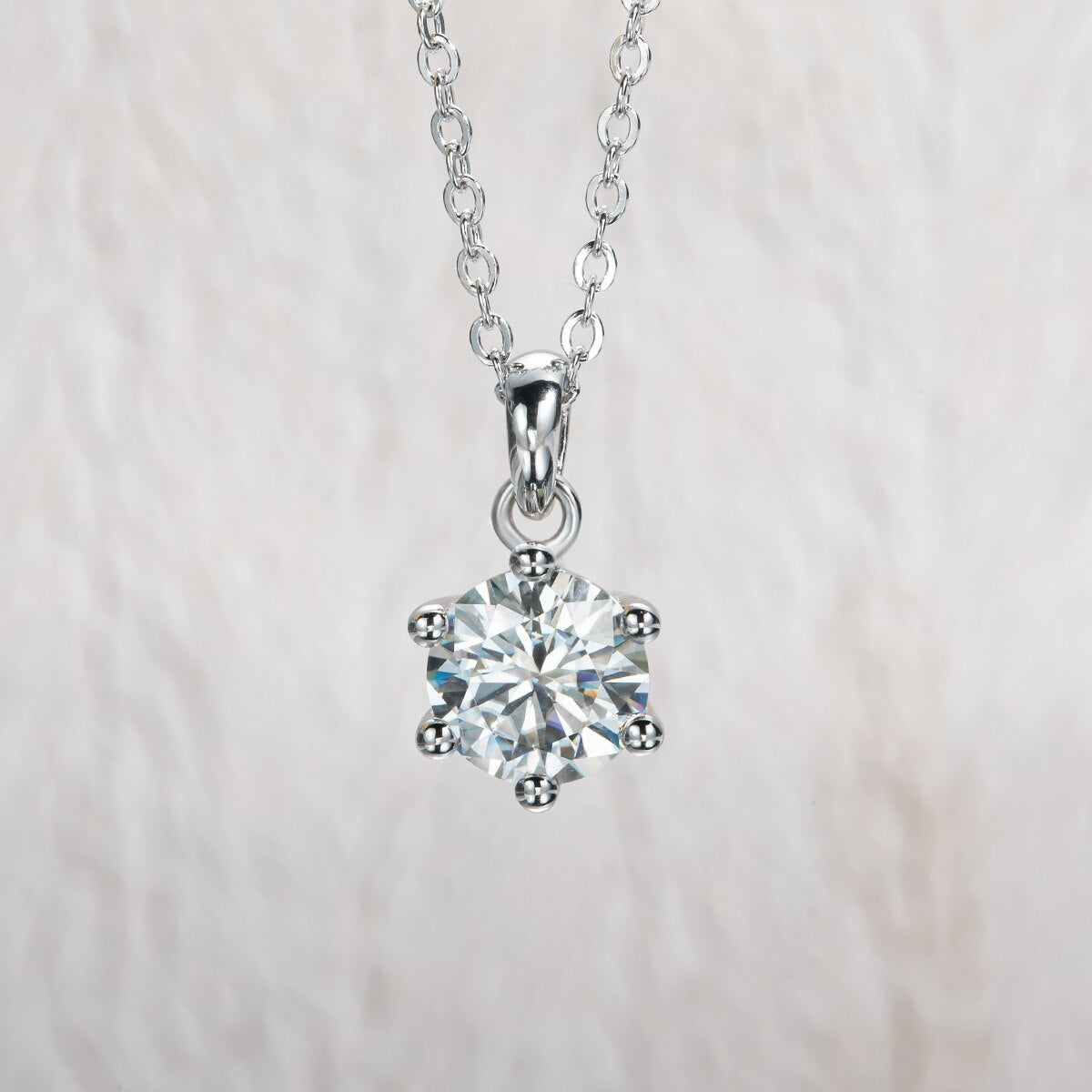 1ct Moissanite Diamond Necklace UK