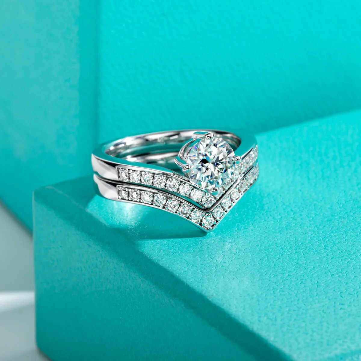 Moissanite Diamond Ring Set Holloway Jewellery