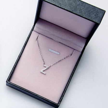 Moissanite Diamond Necklace Initial Sterling Silver New Zealand