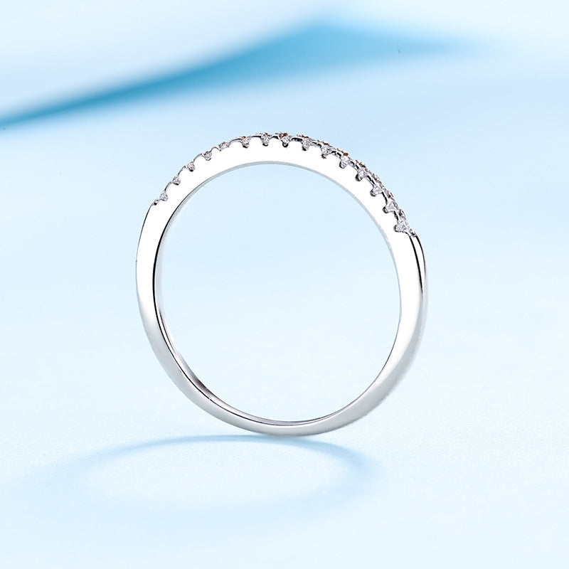 Sterling Silver Moissanite Diamond Ring Set UK
