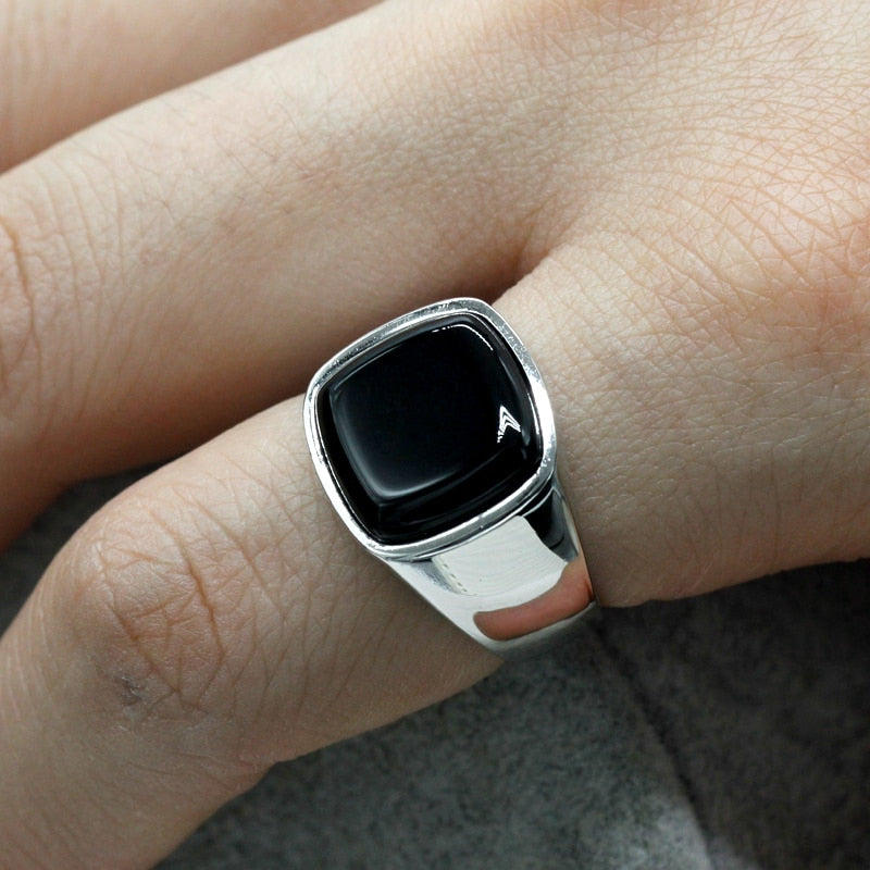 Holloway Jewellery Sterling Silver Onyx Ring