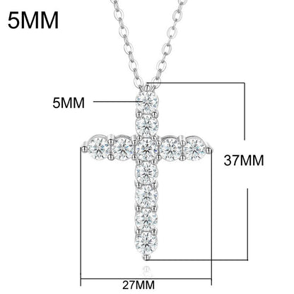Moissanite Diamond Cross Necklace Holloway Jewellery