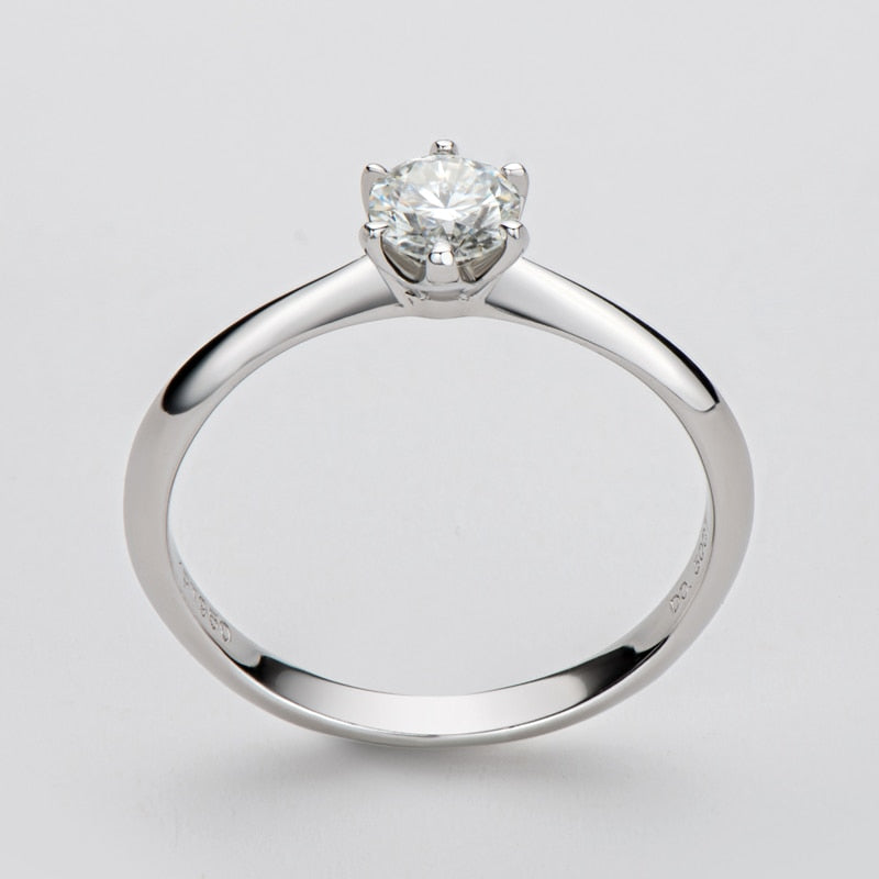 1/2 carat engagement ring moissanite ring silver holloway jewellery