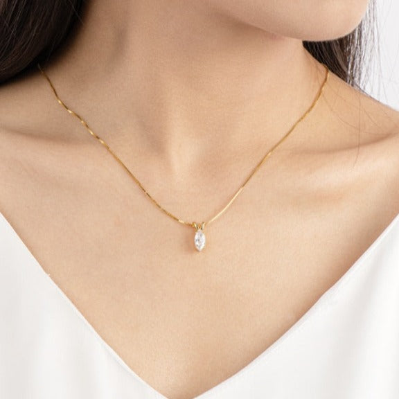 Moissanite Diamond Drop Pendant Necklace Free Shipping NZ