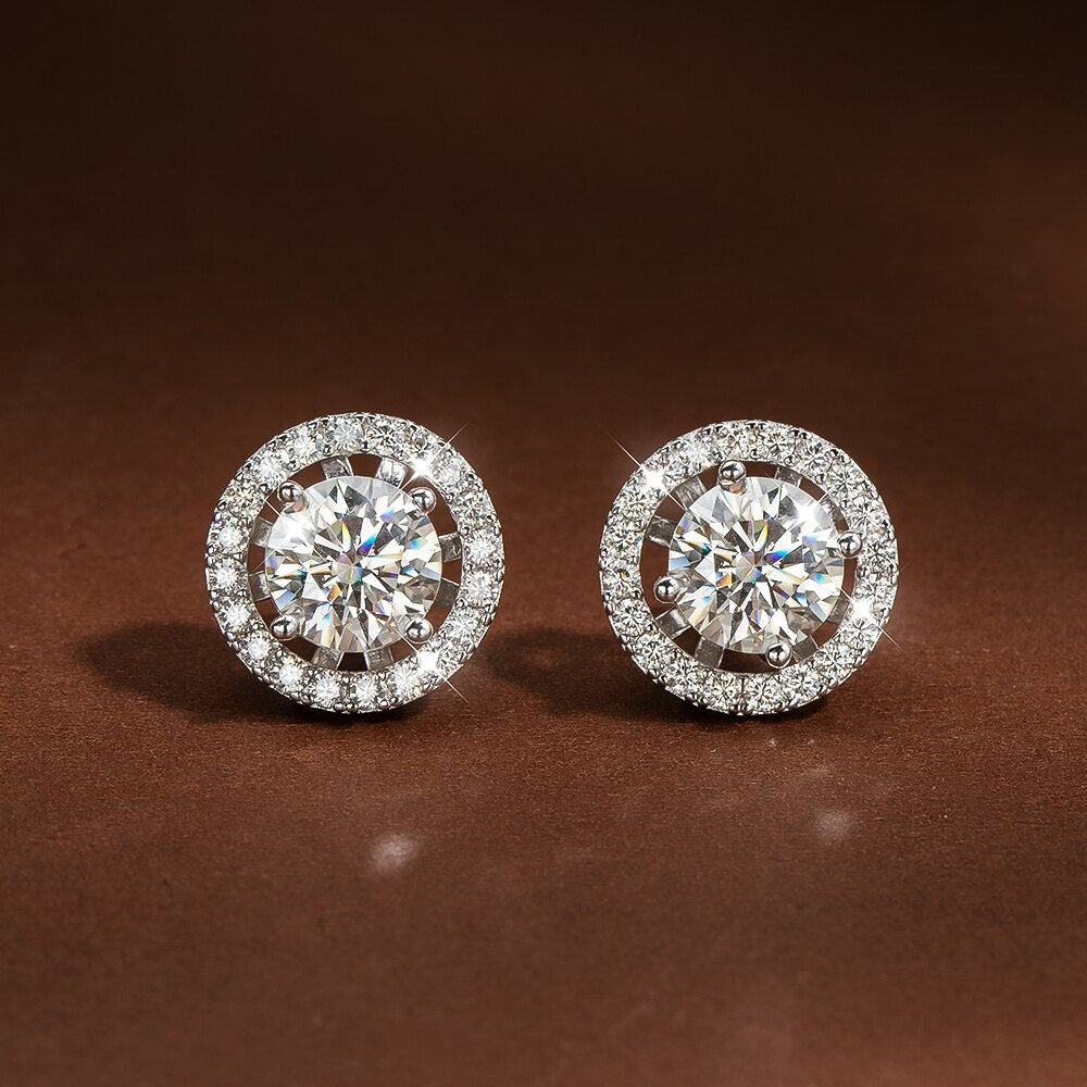 Holloway Jewellery Moissanite Diamond Stud Earrings Australia