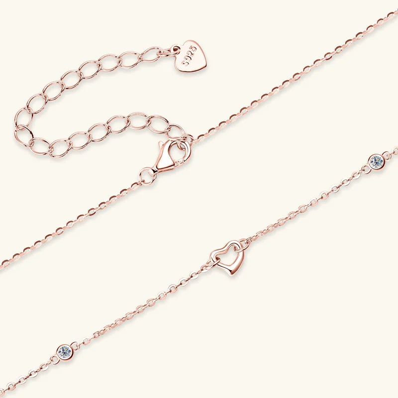 Holloway Jewellery UK Moissanite Diamond Heart Pendant Necklace