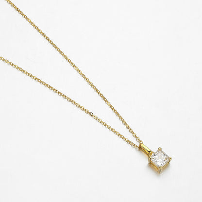 Princess Cut Moissanite Diamond Necklace Canada Holloway Jewellery