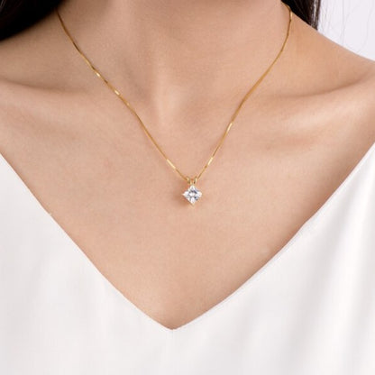 Sterling Silver Moissanite Diamond Necklace Free Shipping Canada