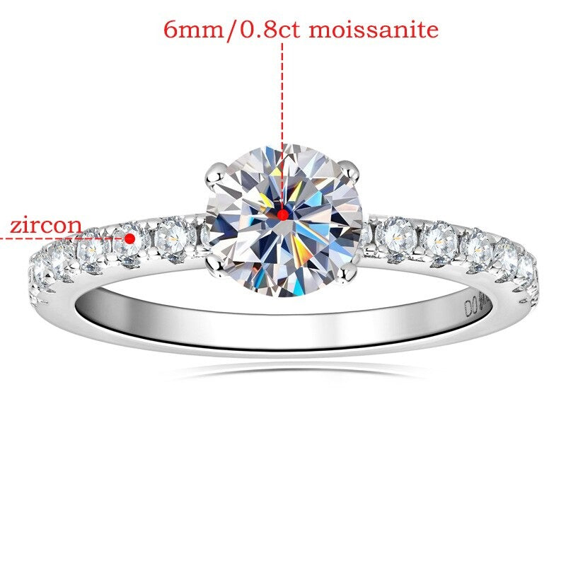 Moissanite Diamond Engagement Ring Free Shipping US