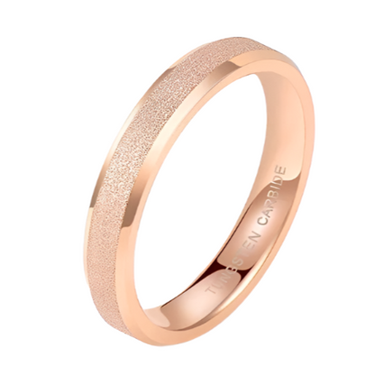 tungsten ring rose gold colour