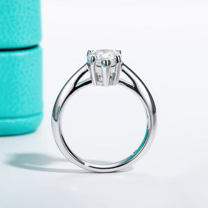 Holloway Jewellery Moissanite Diamond Pear Shape Solitaire Ring