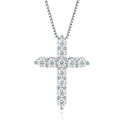 Cross Necklace Moissanite Diamond Pendant