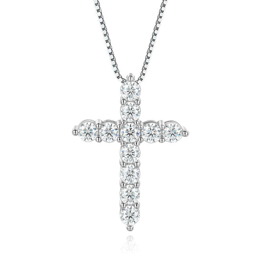 Cross Necklace Moissanite Diamond Pendant