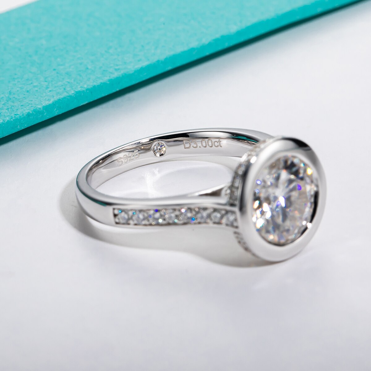 Holloway Jewellery Moissanite Diamond Bezel Ring Australia