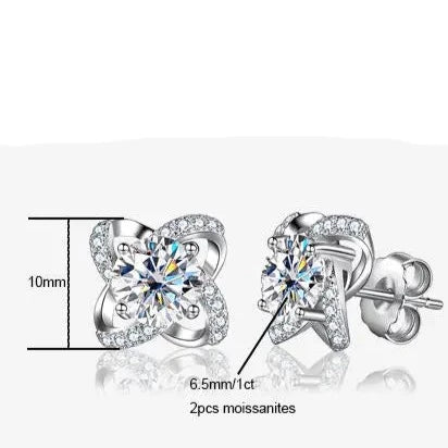 Moissanite Diamond Stud Earrings