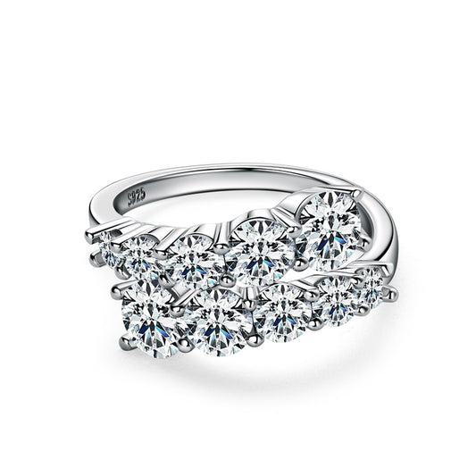 Moissanite Diamond Ring 925 Sterling Silver