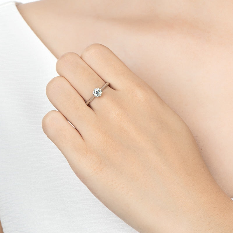 0.5 carat ring engagement ring womens diamond ring Holloway Jewellery Moissanite Gemstone
