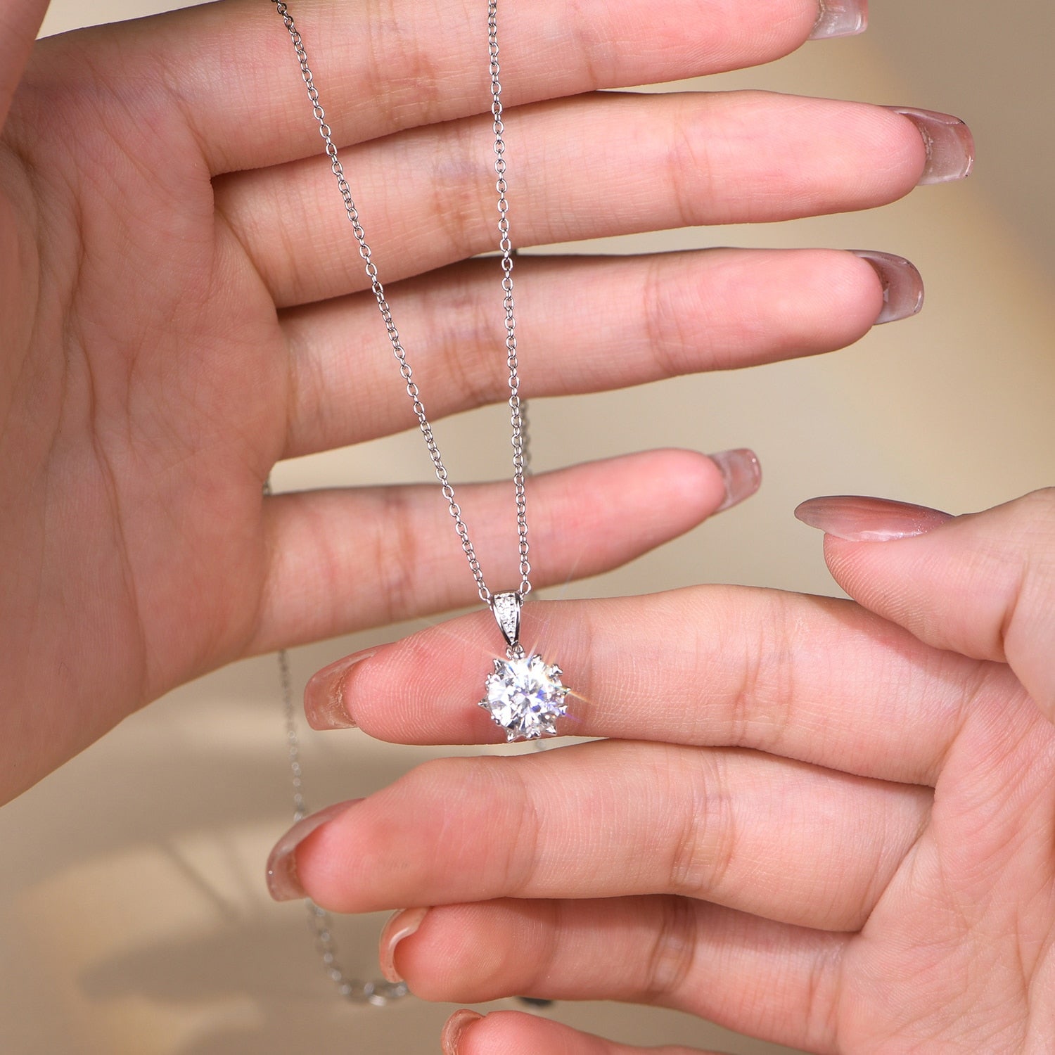 2 carat moissanite necklace sterling silver holloway jewellery AU