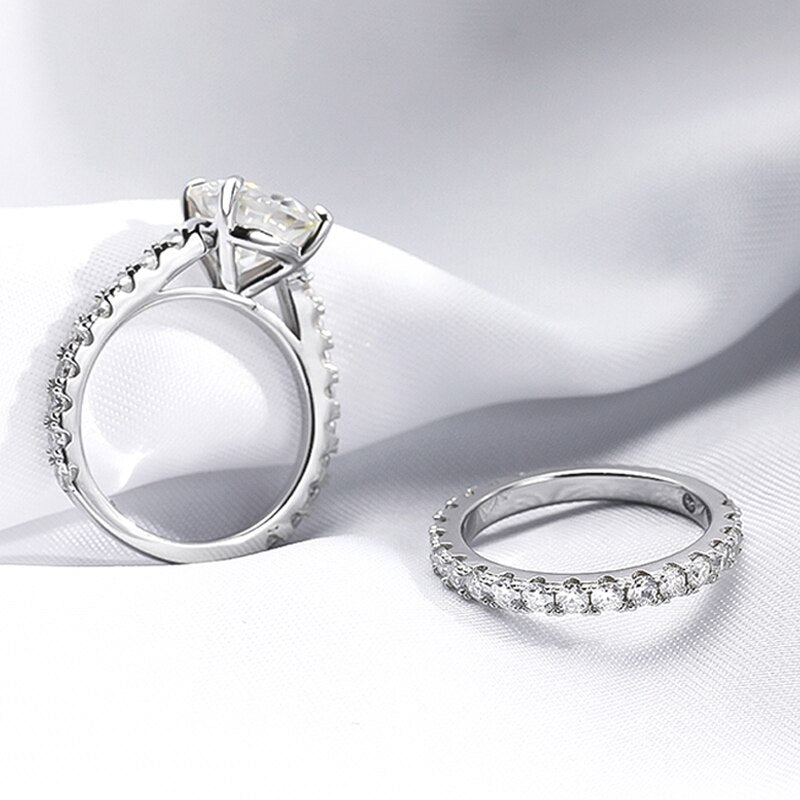 Holloway Jewellery Moissanite Diamond Engagement Ring Set