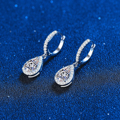 Moissanite Sterling Silver Earrings USA