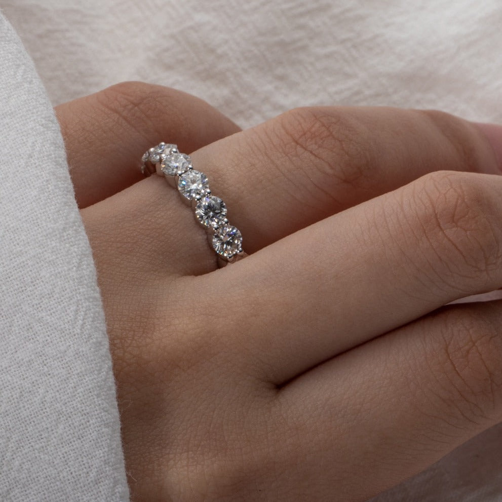eternity ring moissanite diamonds womens Holloway Jewellery UK
