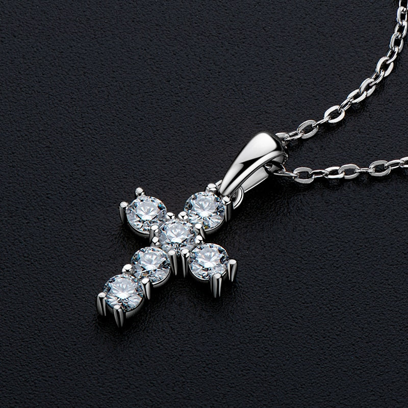 Moissanite Cross Necklace Diamond Moissanites Holloway Jewellery AUS
