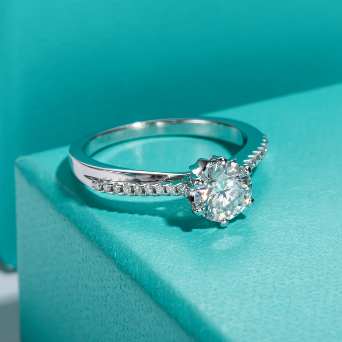 Moissanite Diamond Engagement Ring Free Shipping US