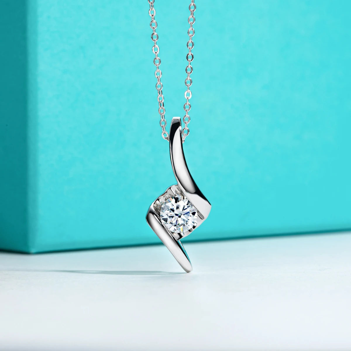 Moissanite Diamond Pendant Necklace Holloway Jewellery