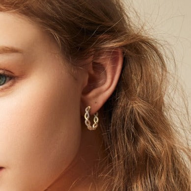 Hoop Moissanite Diamond Earrings UK