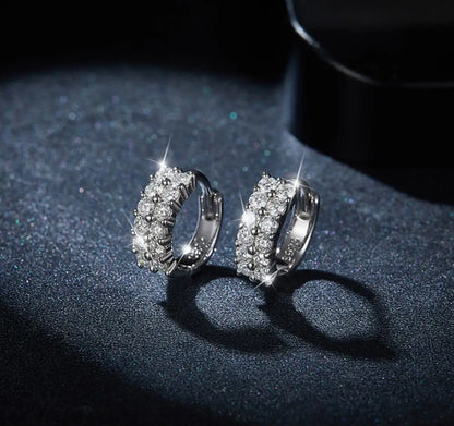 Holloway Jewellery NZ Moissanite Diamond Hoop Earrings