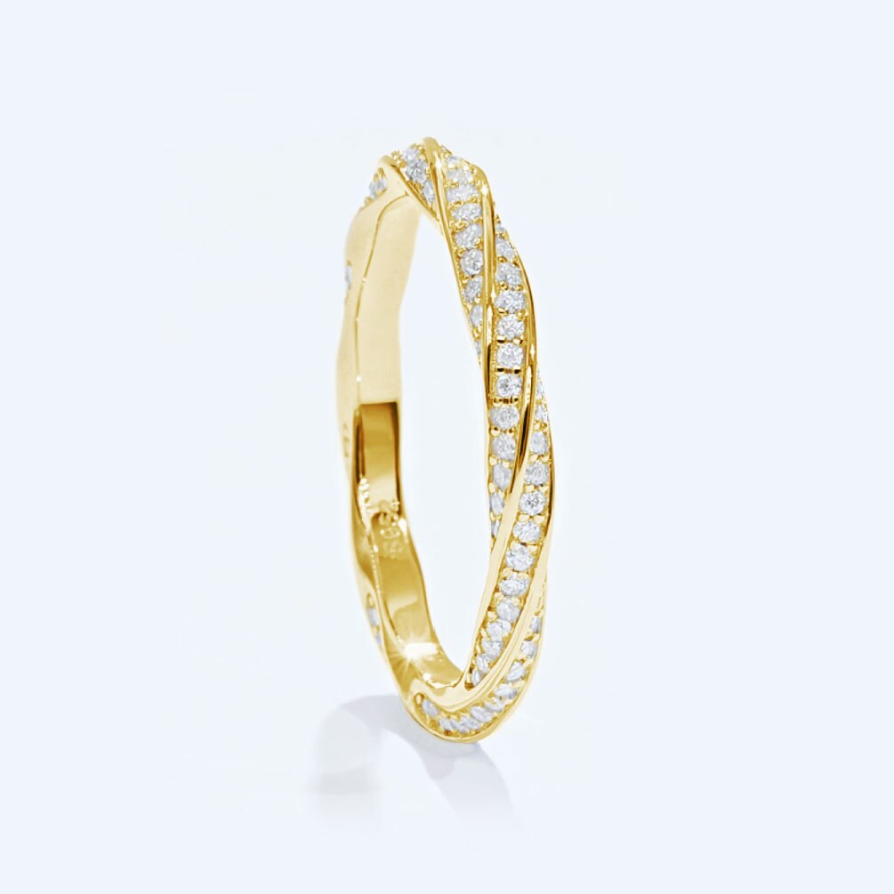Holloway Jewellery Moissanite Diamond Twist Eternity Ring