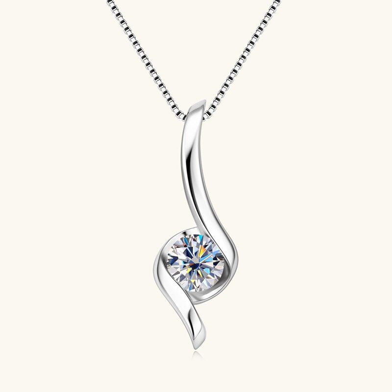 1 carat necklace AU twist pendant design Holloway Jewellery