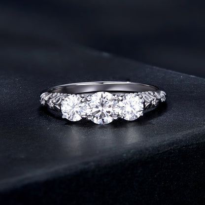 3 Stone Moissanite Diamond Ring Holloway Jewellery UK