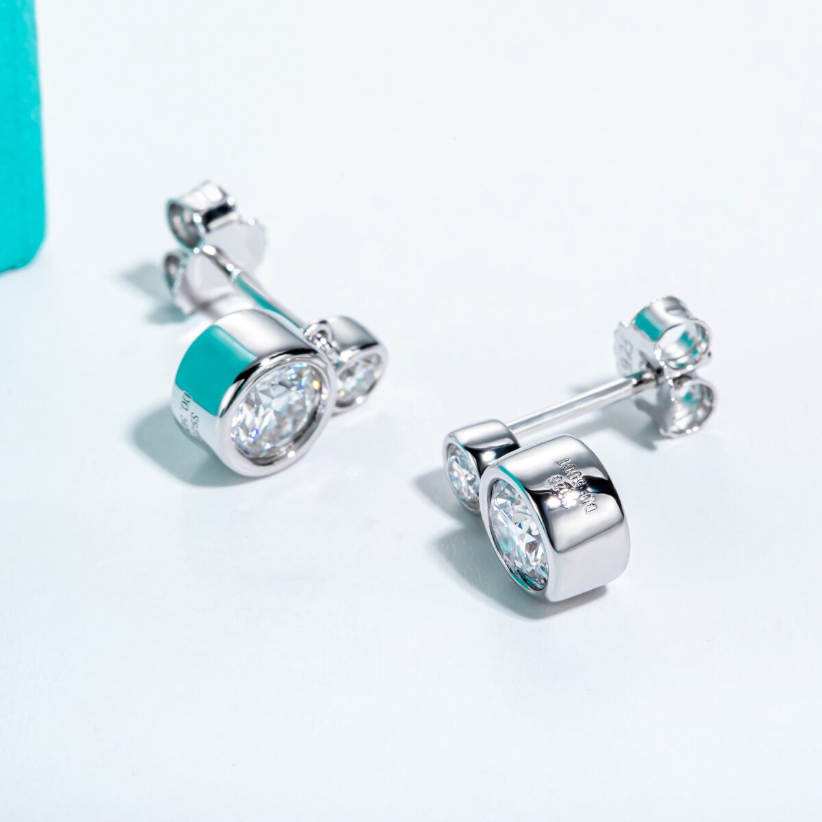 Sterling Silver Moissanite Diamond Earrings Free Shipping Australia