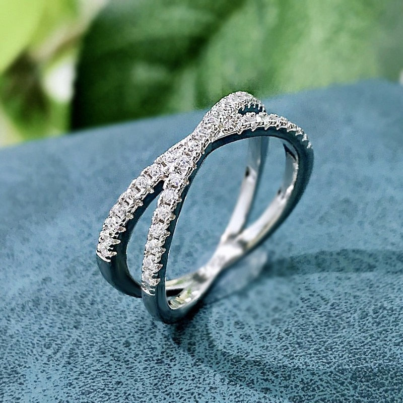 Moissanite Diamond Ring Half Eternity Band Free Shipping NZ