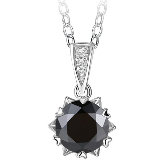 2ct black moissanite necklace Holloway Jewellery