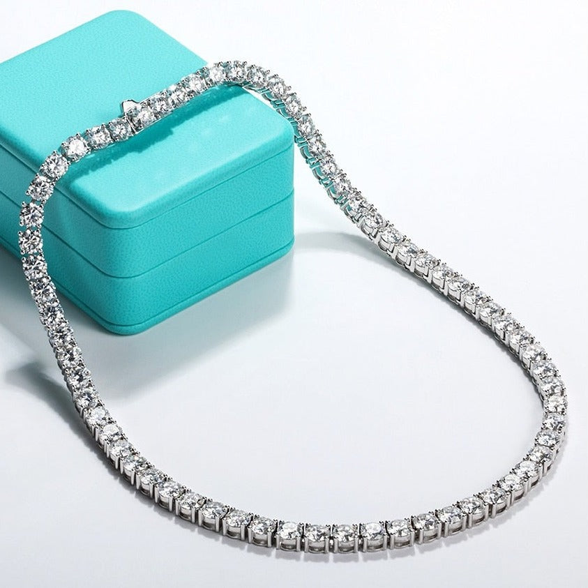 Diamond tennis necklace on sale tiffany