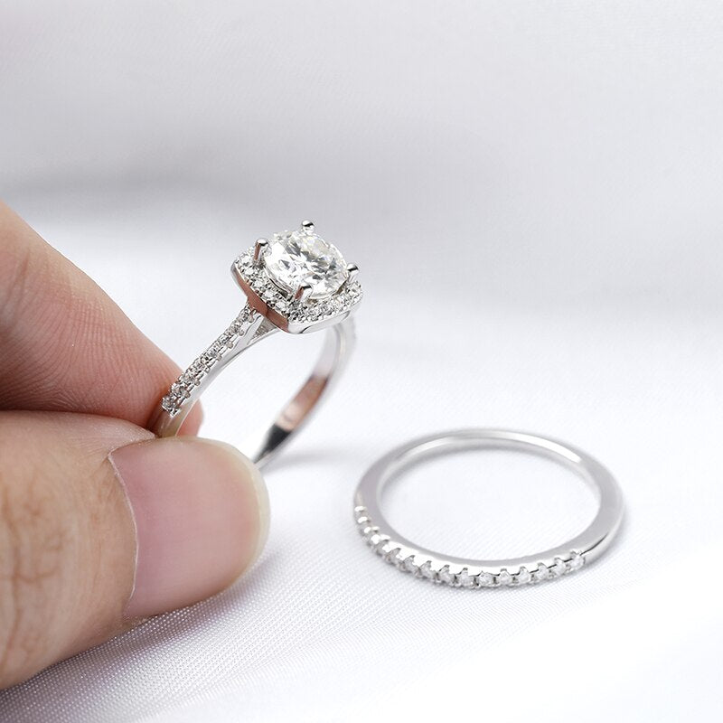 Moissanite Diamond Ring Set UK