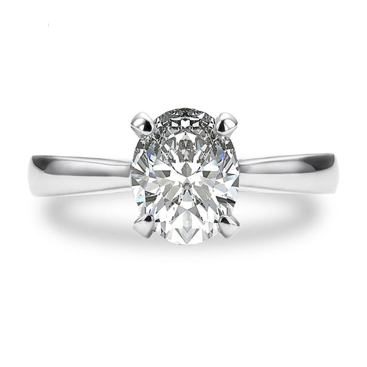 2 carat oval cut moissanite engagement ring
