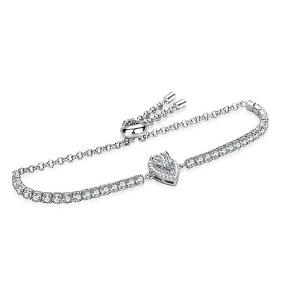 Pear Shape Moissanite Diamond Bracelet UK