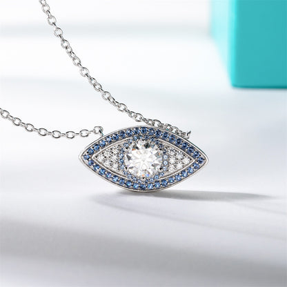 Moissanite Diamond Necklace Earrings Set Sterling Silver