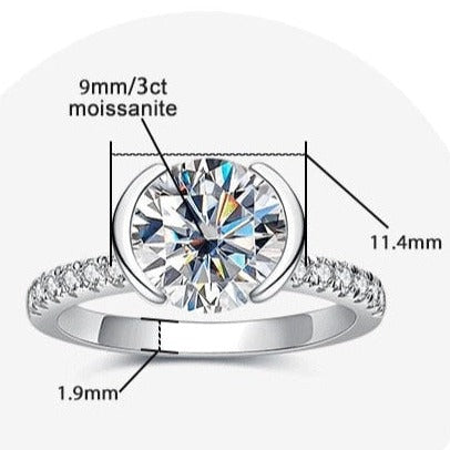 Moissanite Diamond Engagement Ring UK