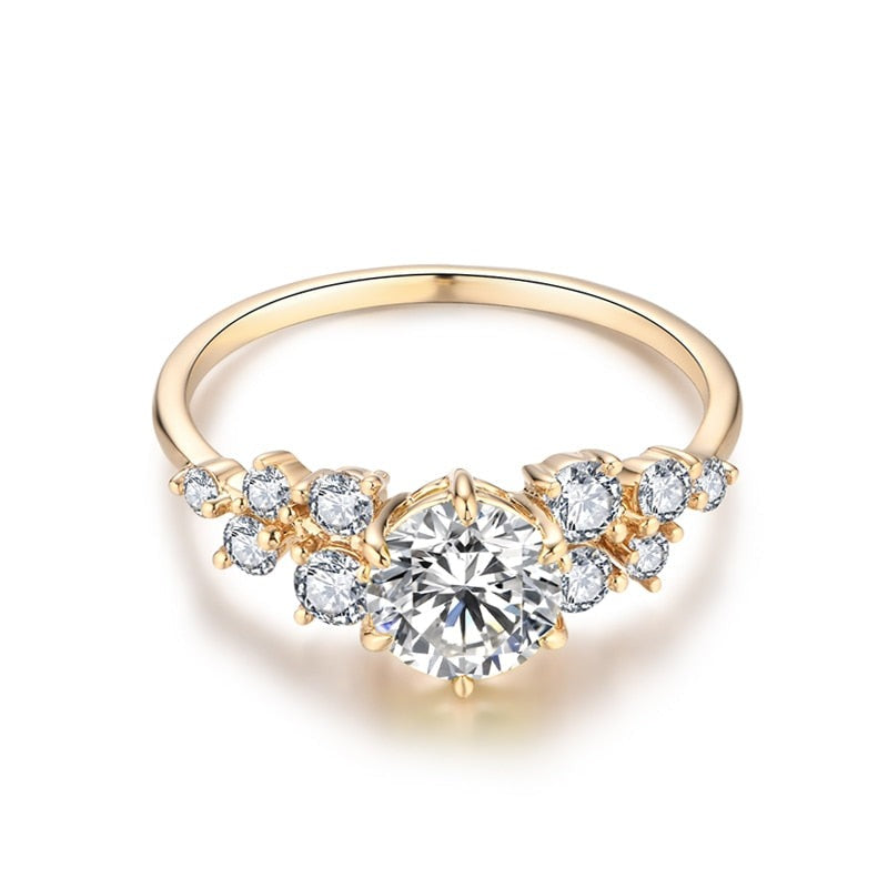 gold ring moissanite ring Holloway Jewellery