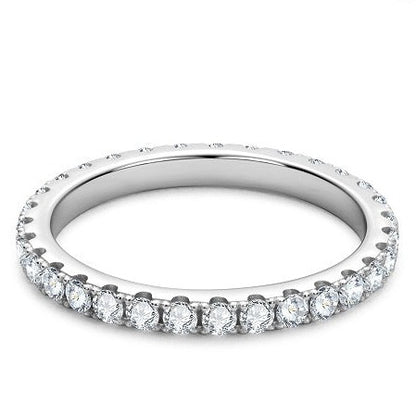 2mm full eternity ring moissanite diamonds