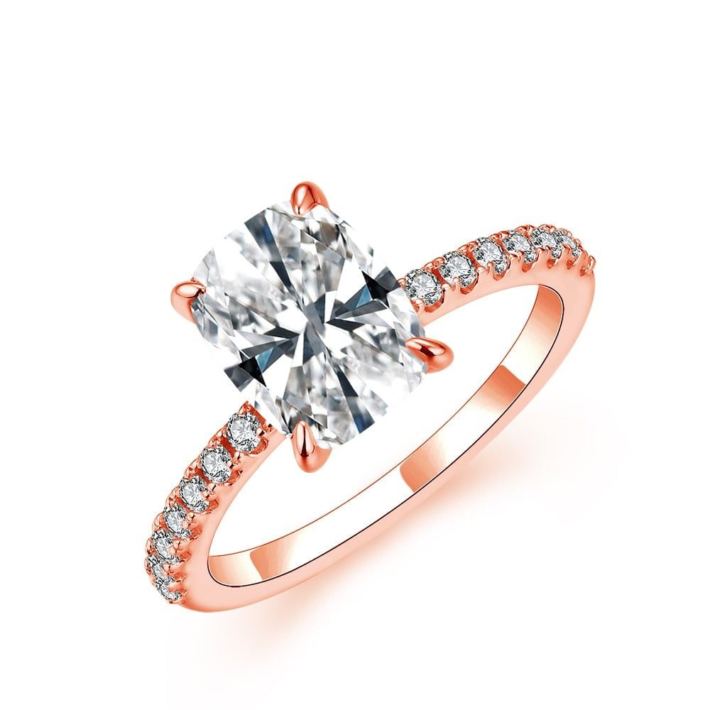 Moissanite Sterling Silver Engagement Ring