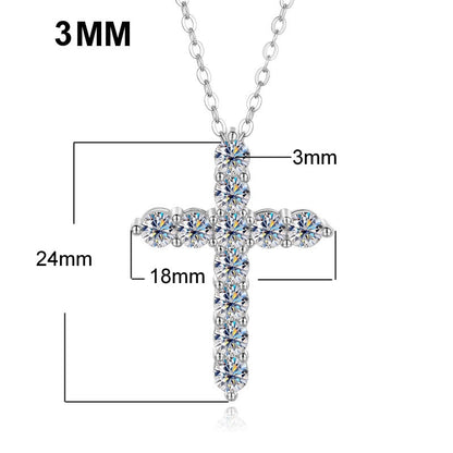 Moissanite Diamond Cross Necklace USA