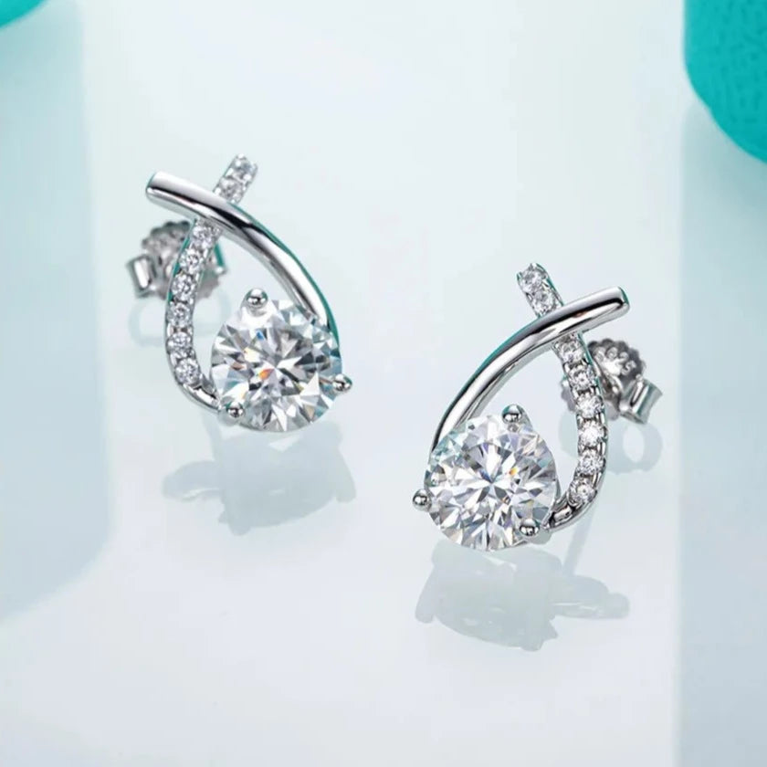 Free Shipping NZ Moissanite Diamond Stud Earrings